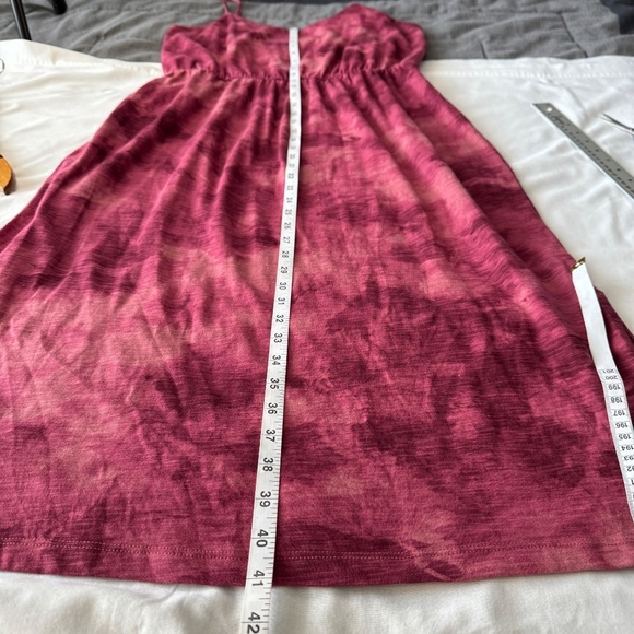 Old Navy Women's Spaghetti Strap‎ Babydoll Summer Dress Tie Dye Burgundy-wine L - Picture 11 of 15